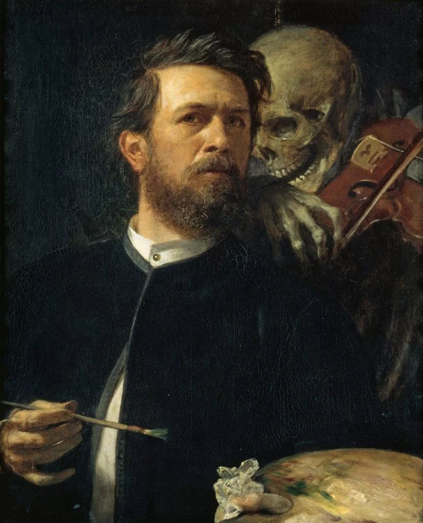 Self-Portrait with Death Playing the Fiddle by Arnold Böcklin